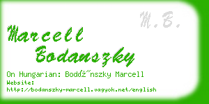 marcell bodanszky business card